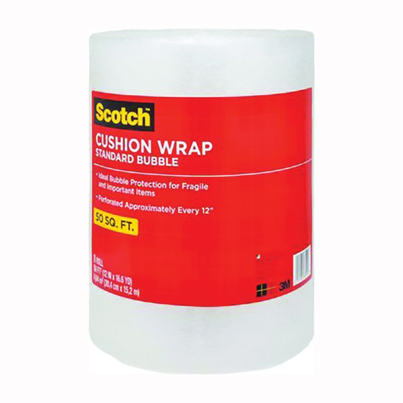 Scotch 7954 Cushion Wrap, 50 ft L, 12 in W, Nylon/Polyethylene, Clear Clear