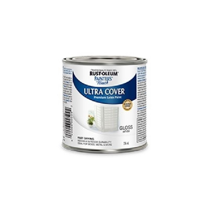 RUST-OLEUM PAINTER&#039;S Touch N1992730 Brush-On Paint, Gloss, White, 236 mL Can White