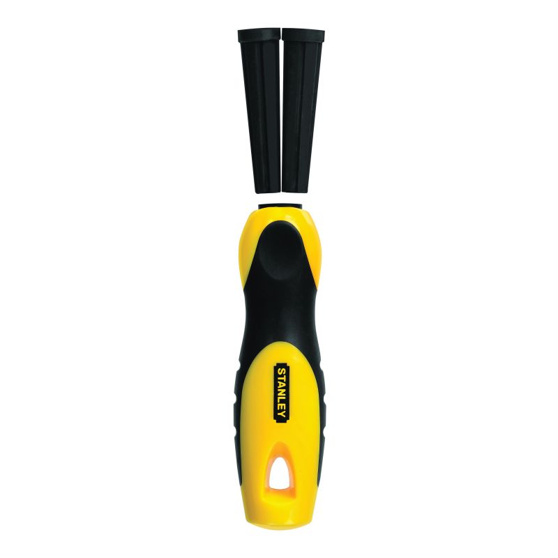 Stanley 22-311 File Handle, 4-1/2 in L, Rubber, Black/Yellow Black/Yellow