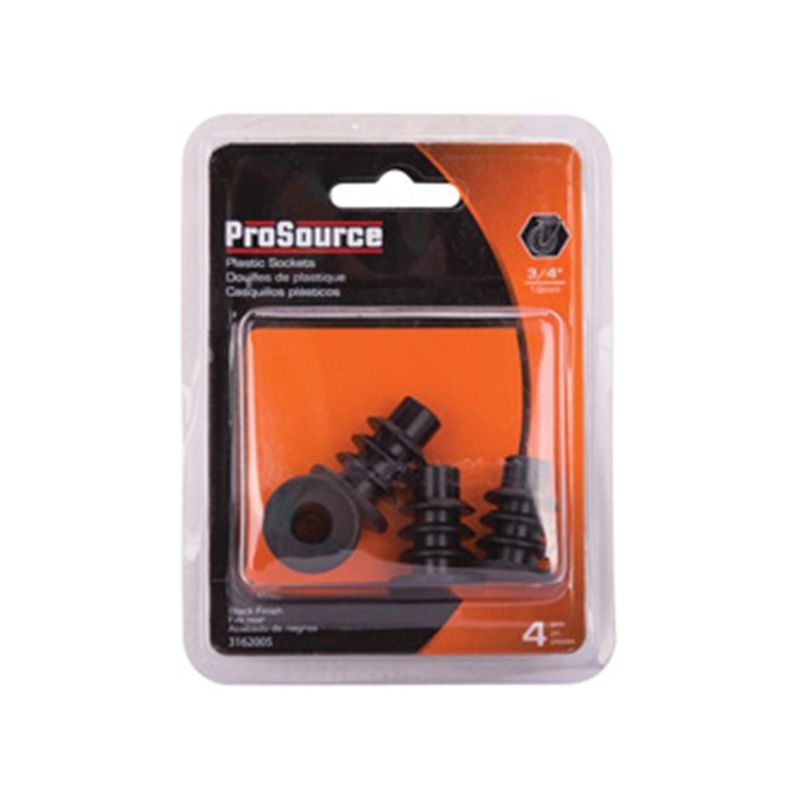 ProSource FE-S805-PS Furniture Socket, Plastic, Black Black