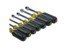 Klein Tools 631 Nutdriver Set, 7-Piece, Steel, Chrome, Black, Specifications: 3 in Shank Black