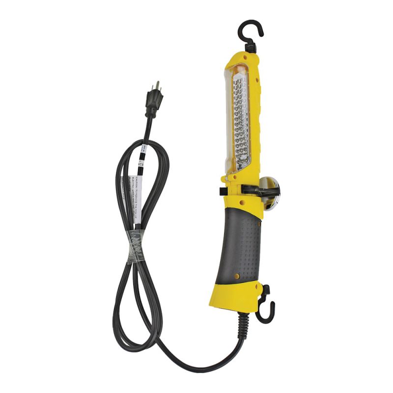 PowerZone ORTLLED48606 Drop Light, 120 V, LED Lamp, 6 ft L Cord, Yellow Yellow
