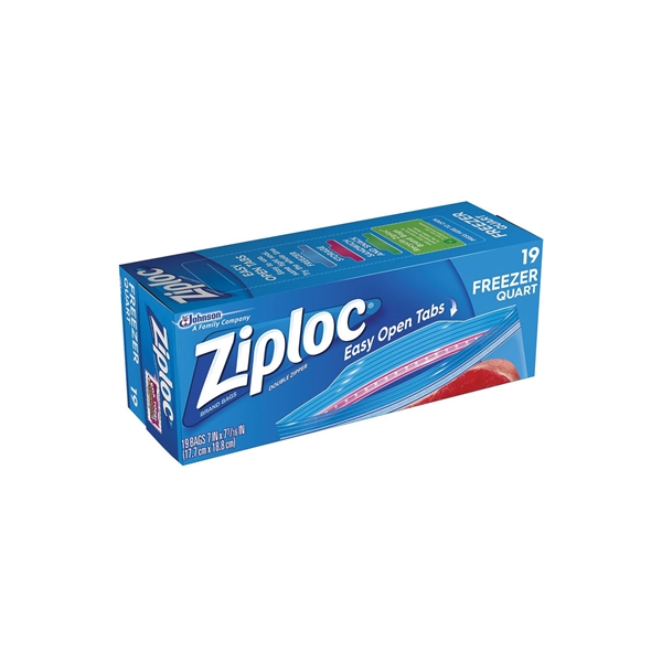 Buy Ziploc 00388 Freezer Bag, 1 qt Capacity 1 Qt