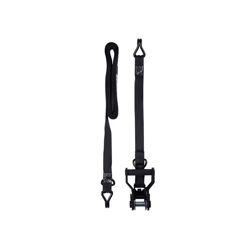 Keeper 85450 Tie-Down, 1-1/4 in W, 16 ft L, Black, 1000 lb Working Load, J-Hook End, 2/PK Black