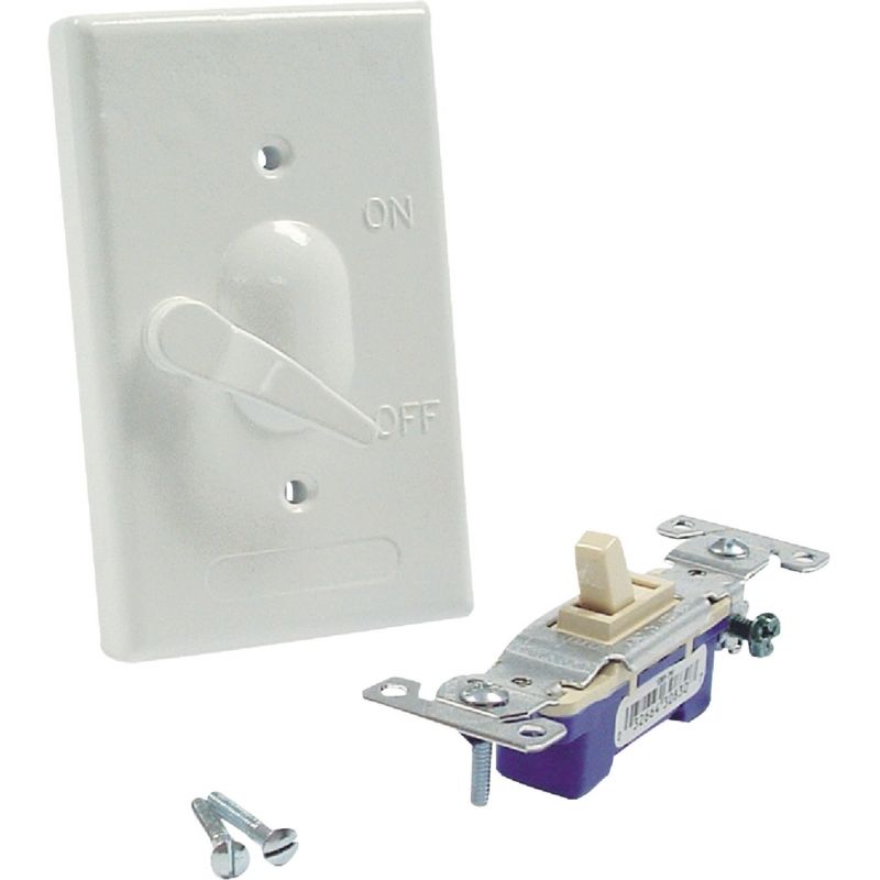 Bell Outdoor Switch Cover Single Gang, White, 15