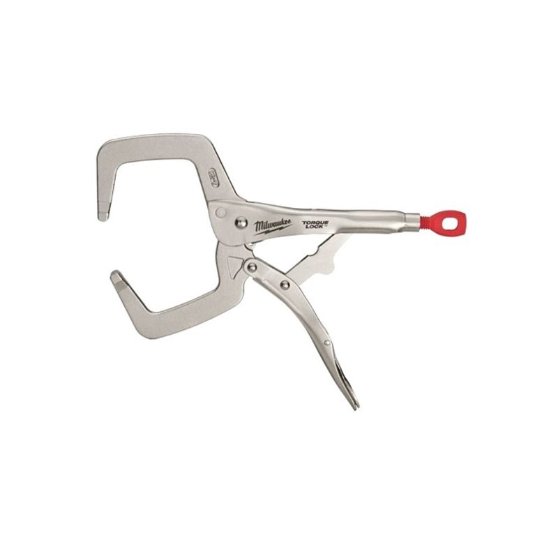 Milwaukee Torque Lock 48-22-3531 Locking C-Clamp, 4 in Max Opening Size, 4 in D Throat, Alloy Steel Body, Silver Body