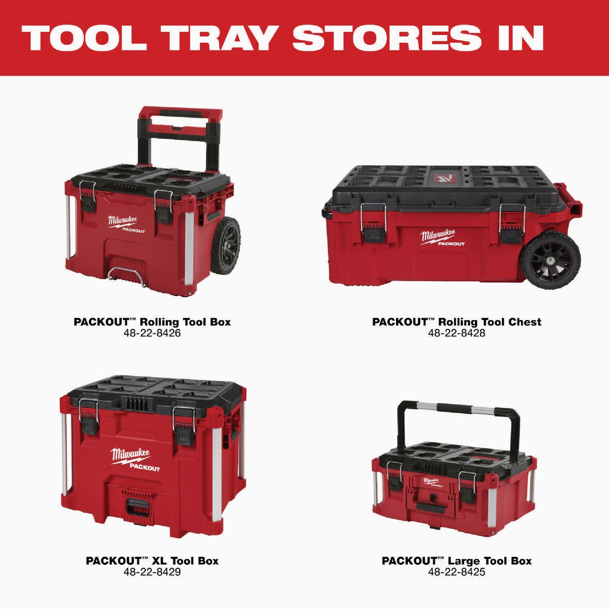 Buy Milwaukee PACKOUT Tool Tray Red