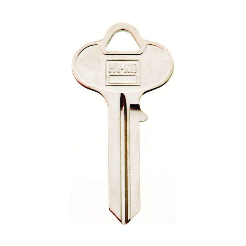 Hy-Ko 11010RU1 Key Blank, Brass, Nickel, For: Russwin and Corbin Cabinet, House Locks and Padlocks