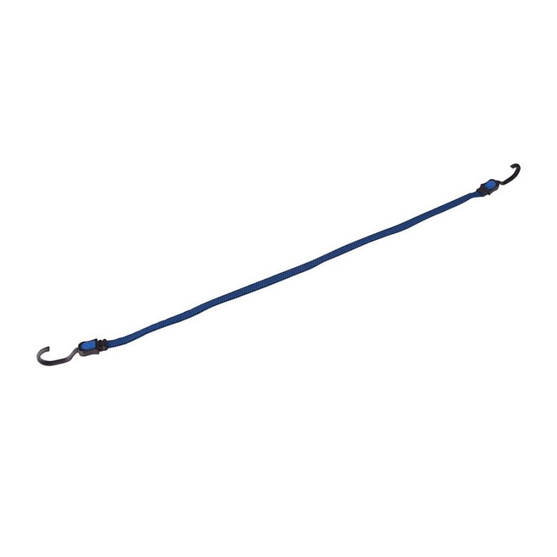 ProSource FH92106-4 Stretch Cord, 17 mm Dia, 36 in L, Polypropylene, Blue, Hook End Blue