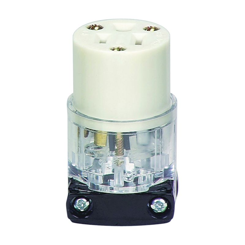 Eaton Wiring Devices WD8269 Electrical Connector, 2 -Pole, 15 A, 125 V, NEMA: NEMA 5-15, Clear Clear