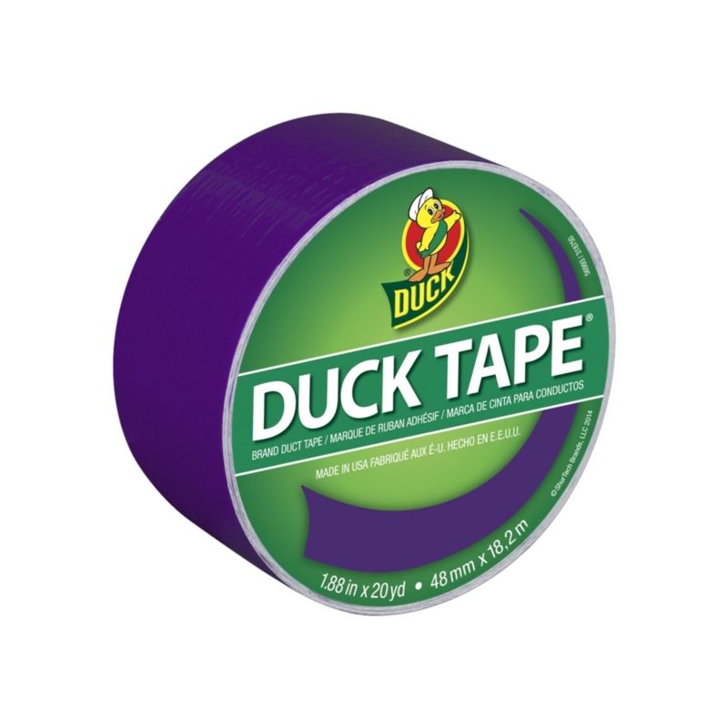 Duck 283138 Duct Tape, 20 yd L, 1.88 in W, Vinyl Backing, Purple Purple