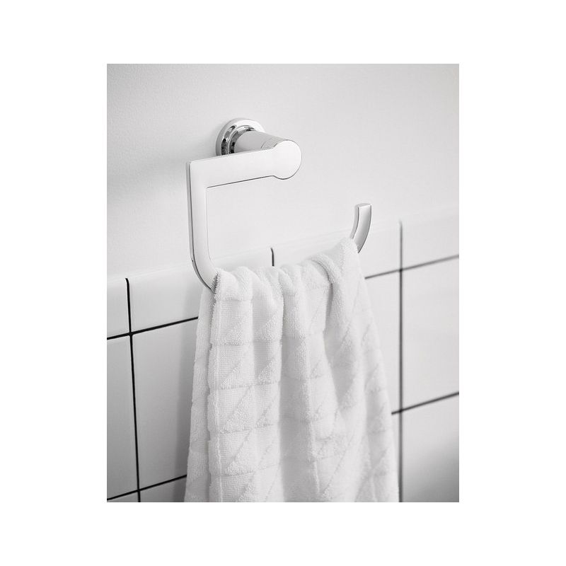 Moen Rinza Y1186CH Hand Towel Bar, Zinc, Chrome, Wall Mounting