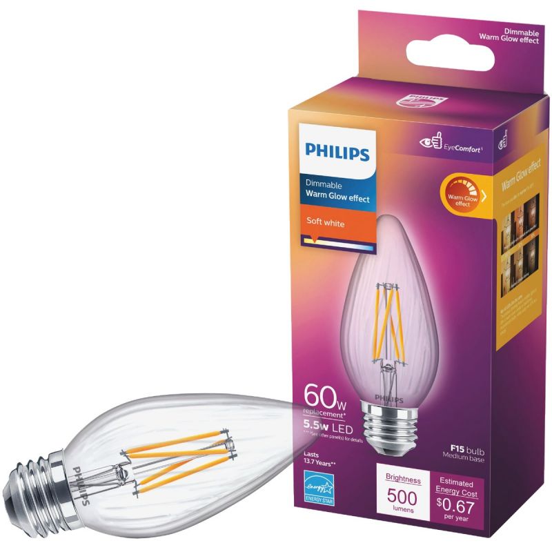 agentschap omvang Jaarlijks Buy Philips Warm Glow F15 Medium Dimmable Post Light LED Decorative Light  Bulb