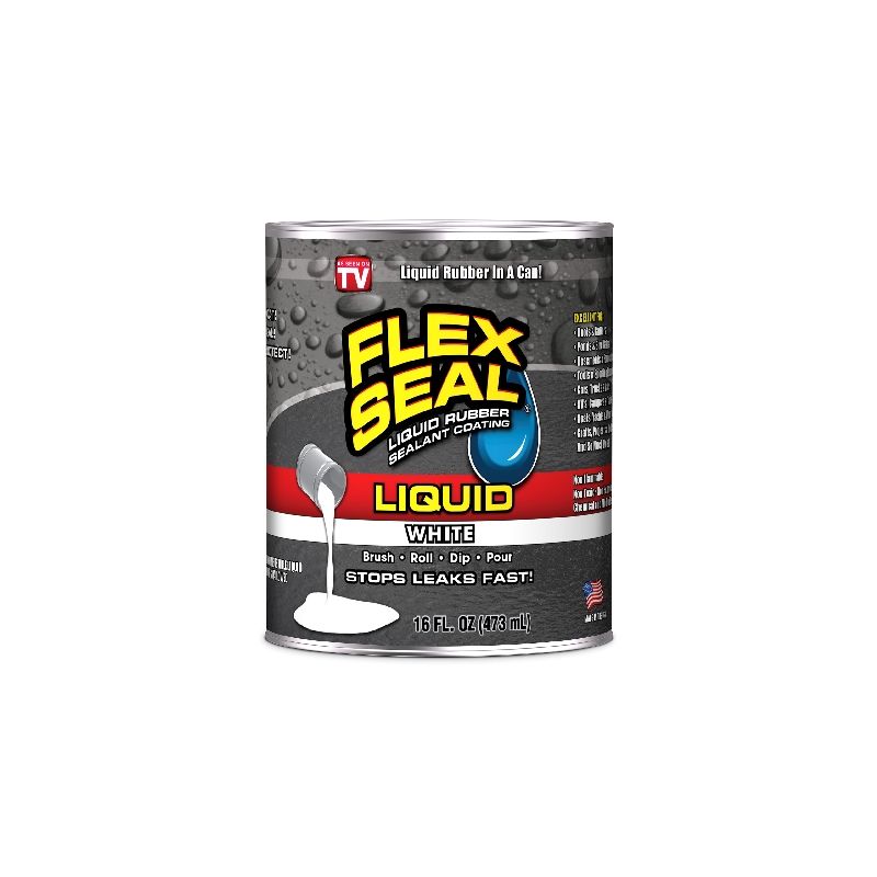 Flex Seal LFSWHTR16 Rubberized Coating, White, 16 oz White