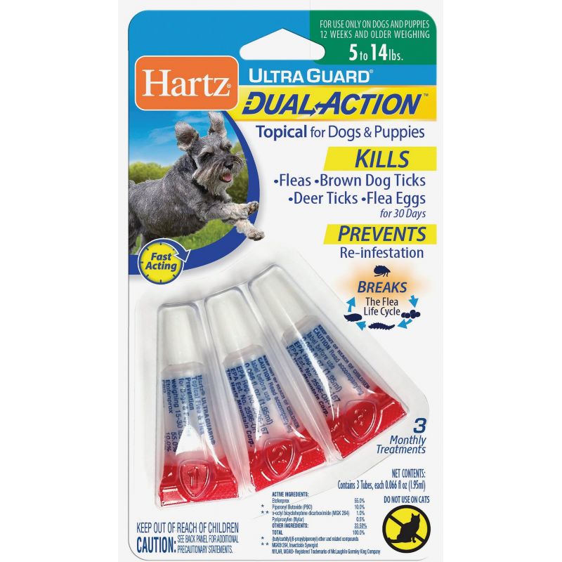 Hartz UltraGuard Dual Action Flea &amp; Tick Treatment For Dogs &amp; Puppies 0.066 Oz., Drops