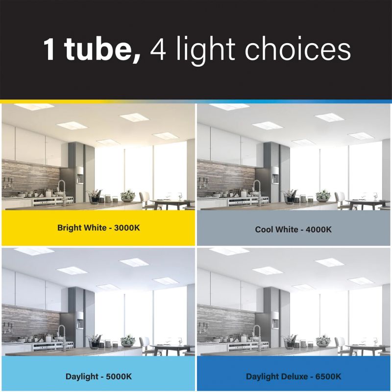 Feit Electric T548HO/4CCT/LED/2 High Output LED Linear Tube Light, T5 Lamp, 54 W Equivalent, G5 Lamp Base