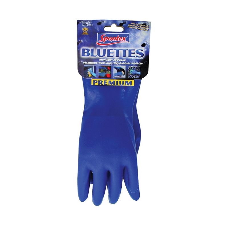 Spontex 17005 Household Protective Gloves, S, Longer Cuff, Neoprene, Blue S, Blue