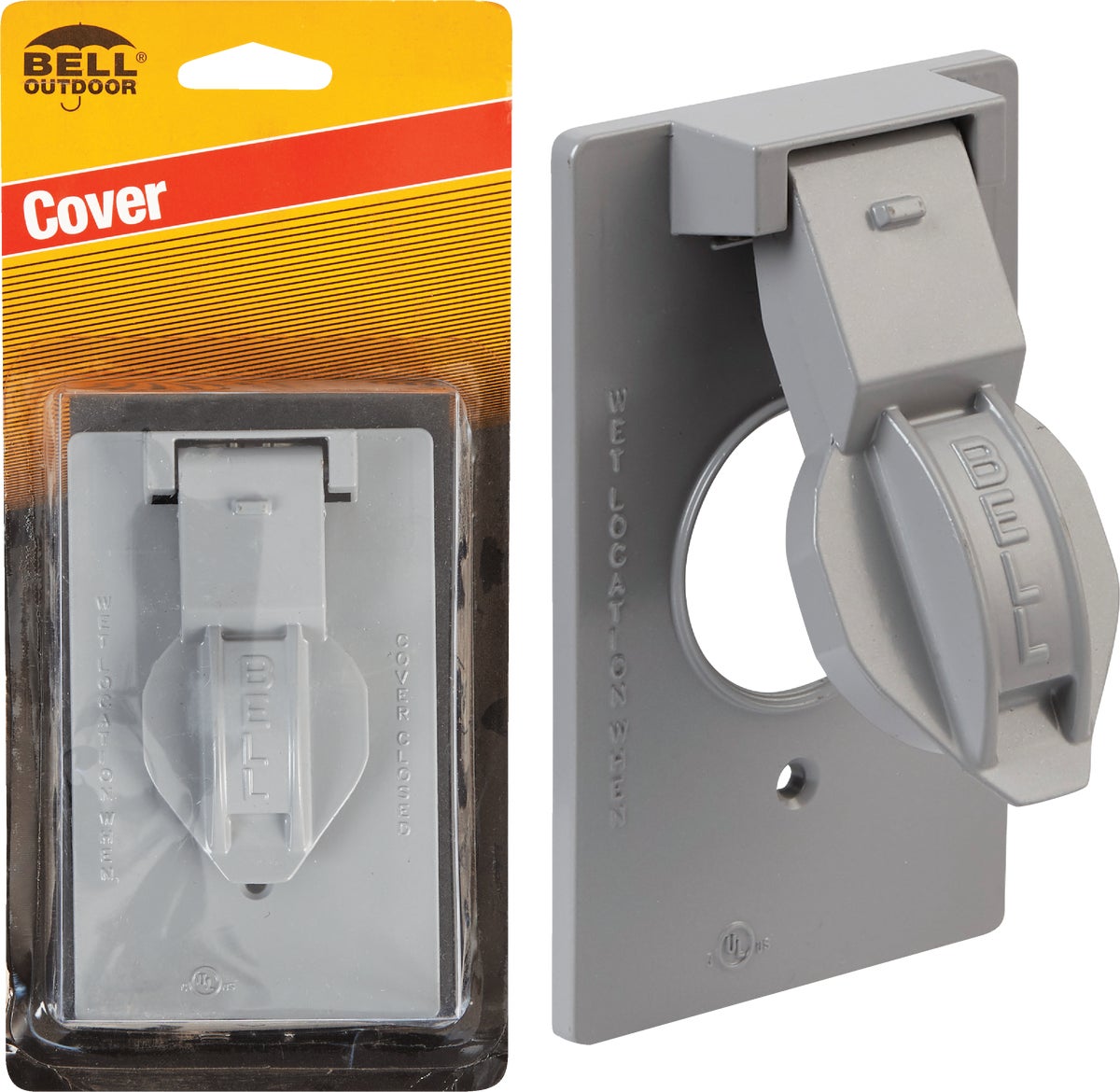 Bell 5031-0 Single Gang Electric Receptacle Weatherproof Flipup Outlet Cover H41 