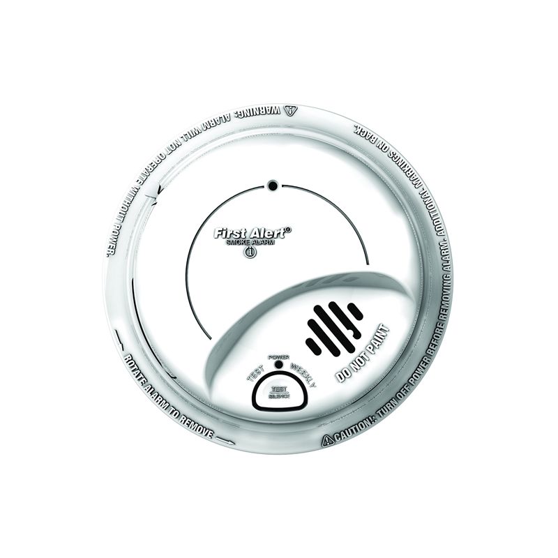 First Alert 9120B6CP Smoke Alarm, 120 V, Ionization Sensor, 85 dB