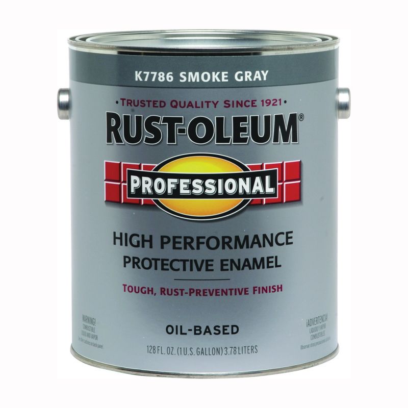 RUST-OLEUM PROFESSIONAL K7786402 Protective Enamel, Gloss, Smoke Gray, 1 gal Can Smoke Gray