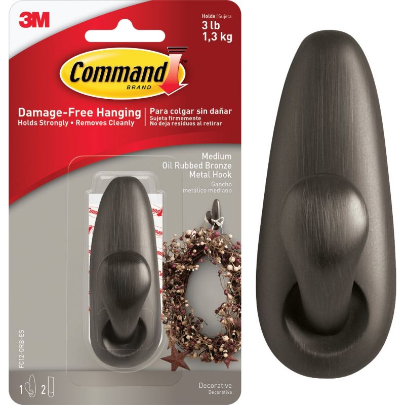 Command Forever Classic Adhesive Hook Oil-Rubbed Bronze