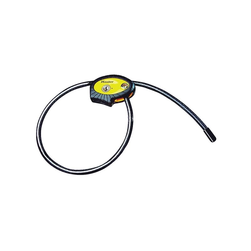 Master Lock Python 8413XDPF Cable Lock, Steel Shackle Black/Yellow