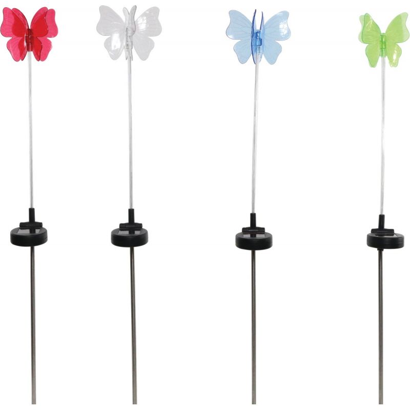 Alpine Solaris Rotating Butterfly Solar Stake Light Assorted (Pack of 16)