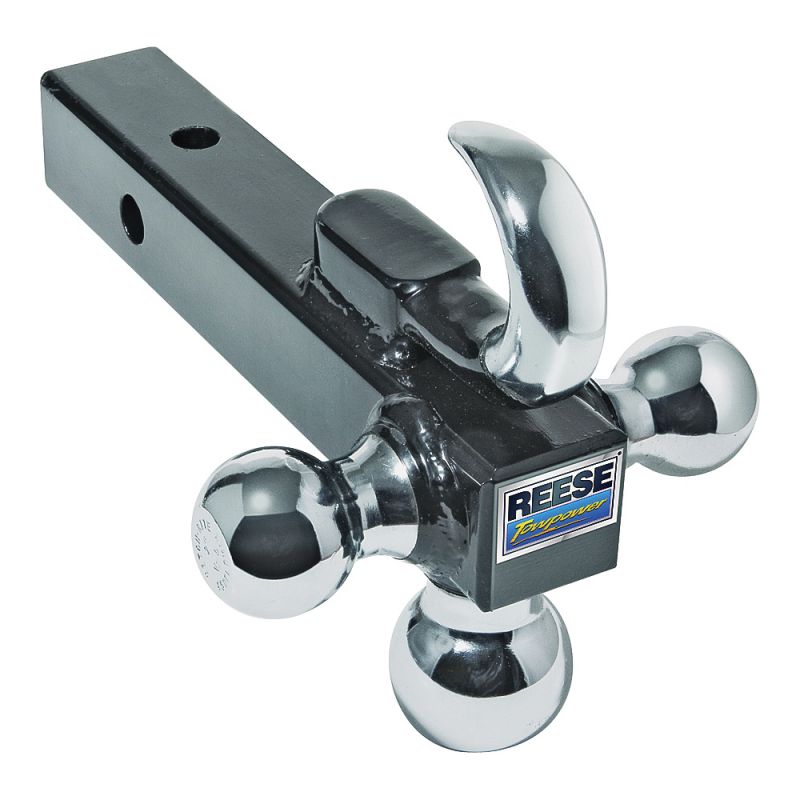 Reese Towpower 7031400 Ball Mount, 1-7/8, 2, 2-5/16 in Dia Hitch Ball, Steel, Chrome