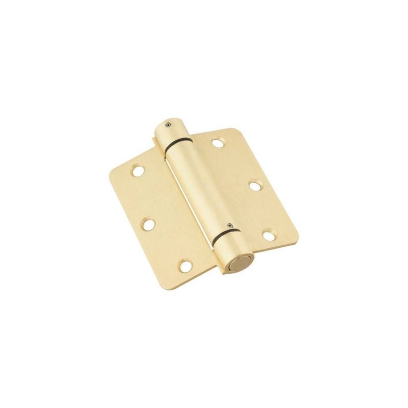 National Hardware N185-207 Spring Hinge, Cold Rolled Steel, Brass, Wall Mounting, 37 lb