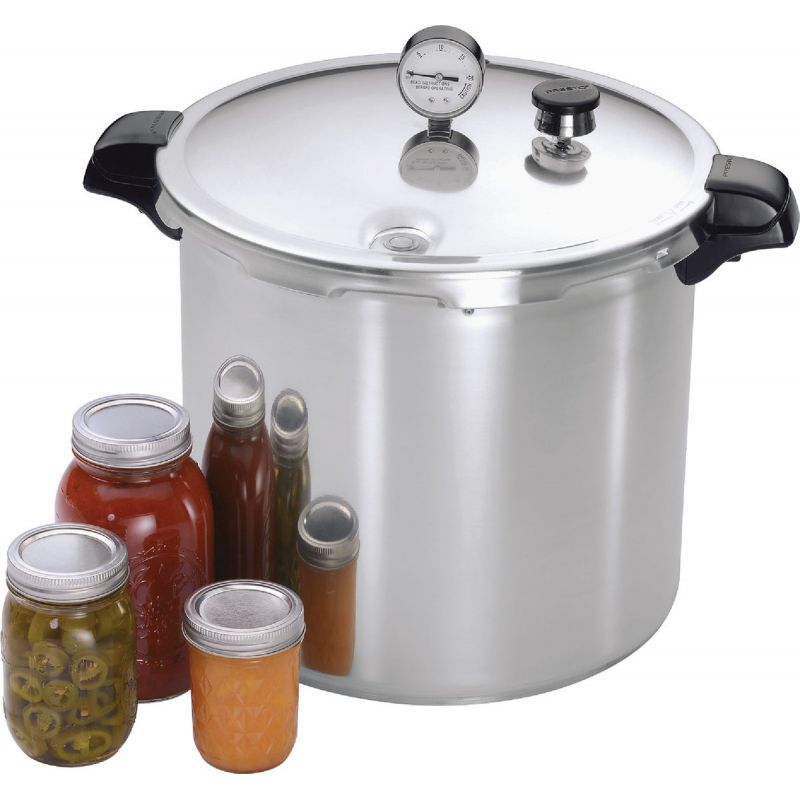 Orange Door Products - 24qt Induction Pressure Cooker Canning Kit -  Complete Canner and 7pc Starter Set - Tongs, Funnel, Rack, Jar Lifter &  Much More