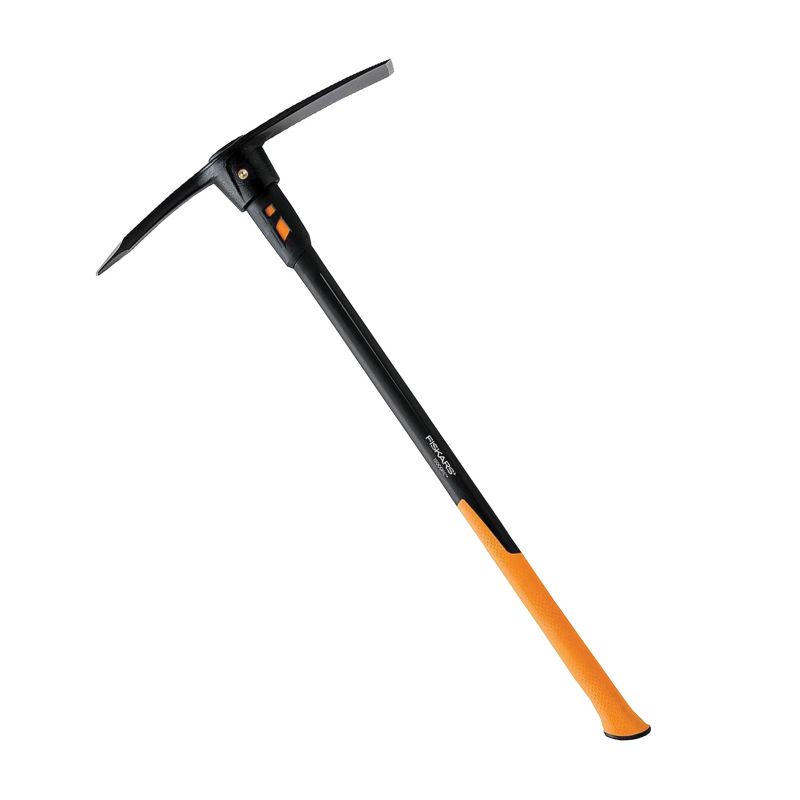 Fiskars 751210-1001 Pick, Steel Blade, Fiberglass Handle, Long Handle Black