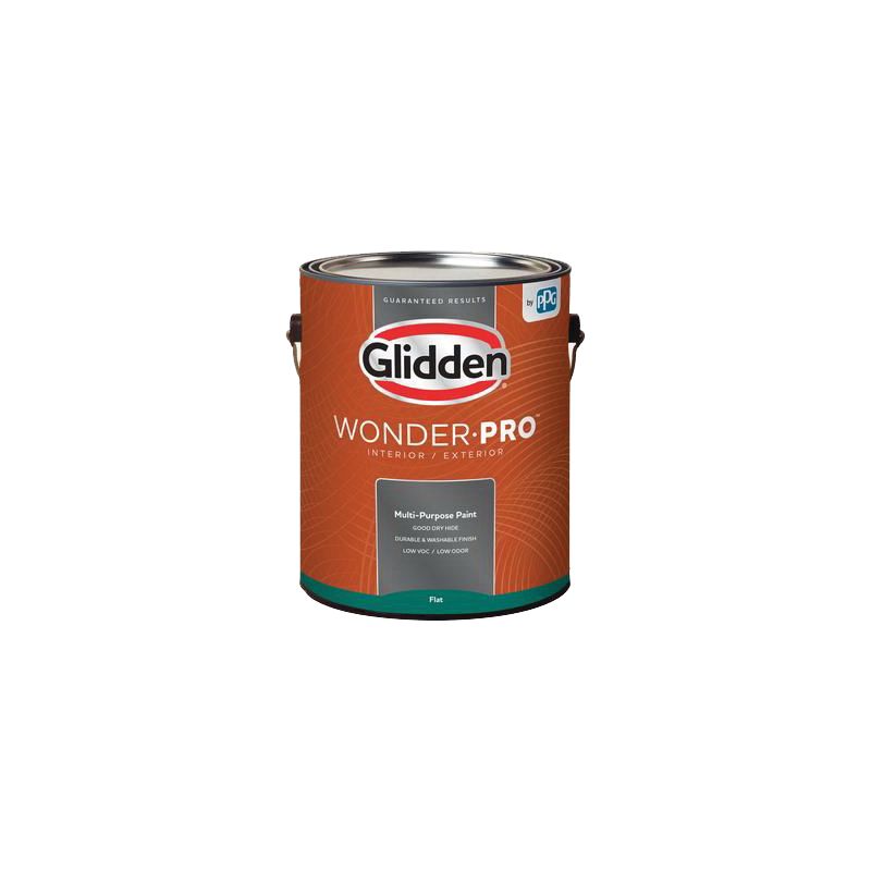 Glidden Wonder-Pro GLWP32WB/05 Interior/Exterior Paint, Semi-Gloss Sheen, Pastel Base/White, 5 gal Pastel Base/White