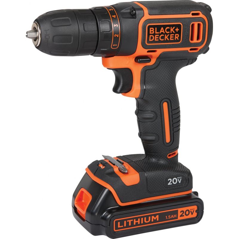 20V MAX Lithium-Ion Cordless Drill/Driver, (1) 1.5Ah Battery, and Charger