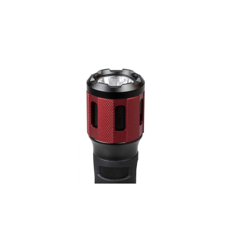 Dorcy Ultra HD Series 41-4347 Twist Flashlight, AAA Battery, Alkaline Battery, LED Lamp, 360 Lumens Lumens, Spot Beam Black/Red