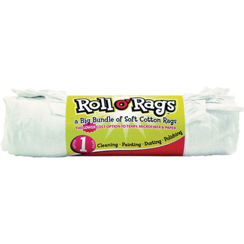 Painter&#039;s Choice Roll O&#039; Rags Soft Cotton Rags 1 Lb., White
