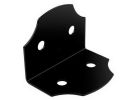 National Hardware Hartley 1218BC Series N800-002 90 deg Heavy Angle, 5 in W, 3-3/4 in D, 3-1/2 in H, Steel, Black Black