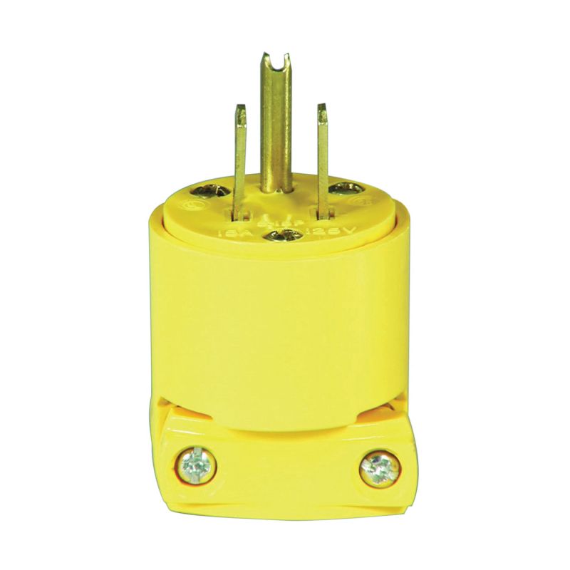 Eaton Wiring Devices 4867-BOX Electrical Plug, 2 -Pole, 15 A, 125 V, NEMA: NEMA 5-15, Yellow Yellow