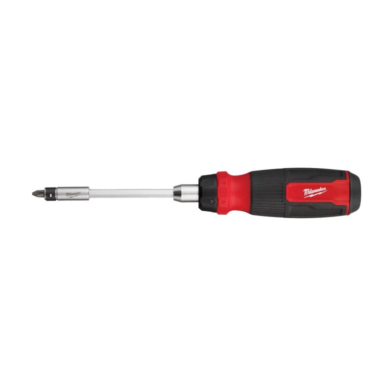 Milwaukee 48-22-2904 27-in-1 Ratcheting Multi-Bit Screwdriver, 1/4 in Drive, Hex Drive, 10.12 in OAL, Plastic Handle