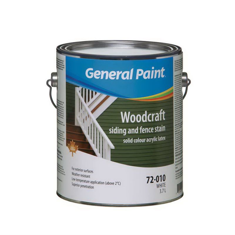 General Paint Woodcraft GE0072010-16 Siding and Fence Stain, Flat, Satin, Liquid, 1 gal, Pail