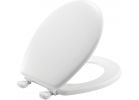 Mayfair Toilet Seat with Easy Clean &amp; Change Hinges White, Round