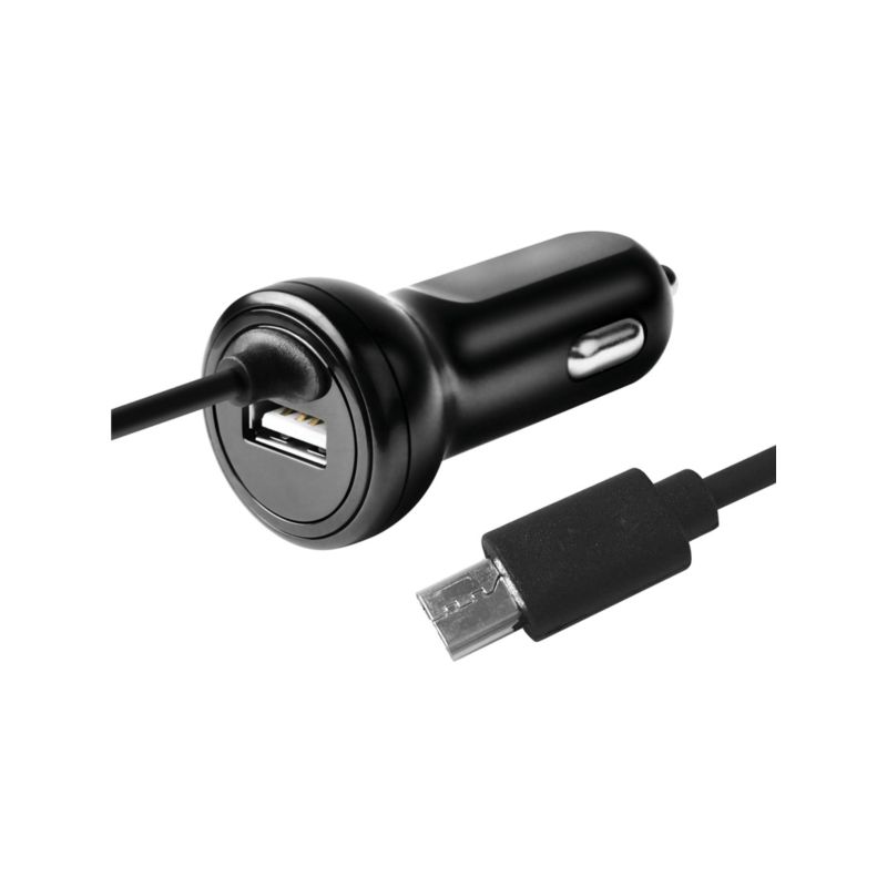 Zenith PM1001FCMC Fixed Car Charger, 12 to 24 VDC Input, 5 V Output, 3 ft L Cord