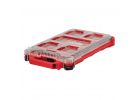 Milwaukee 48-22-8436 Organizer, 16.38 in L, 9.76 in W, 2.52 in H, 5-Compartment, Plastic, Red Red