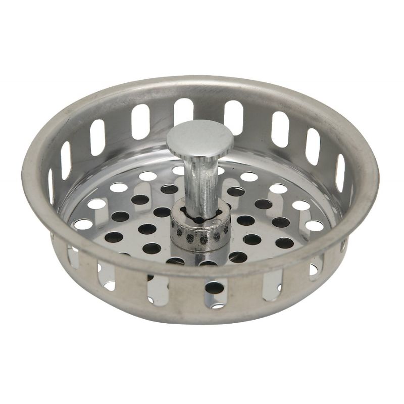 Do it Stainless Steel Basket Strainer Stopper Adjustable Post 3-1/2 In.