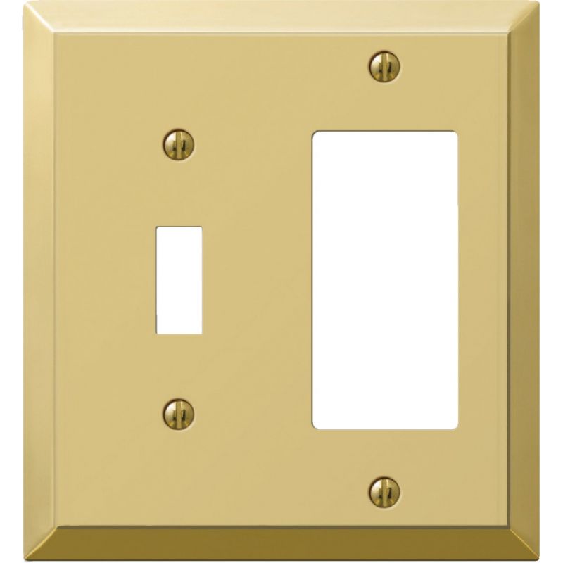 Amerelle Combination Wall Plate Polished Brass