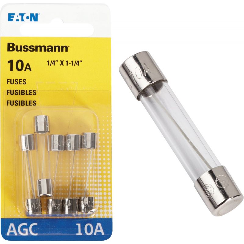 Bussmann Glass Tube Automotive Fuse Clear, 10A