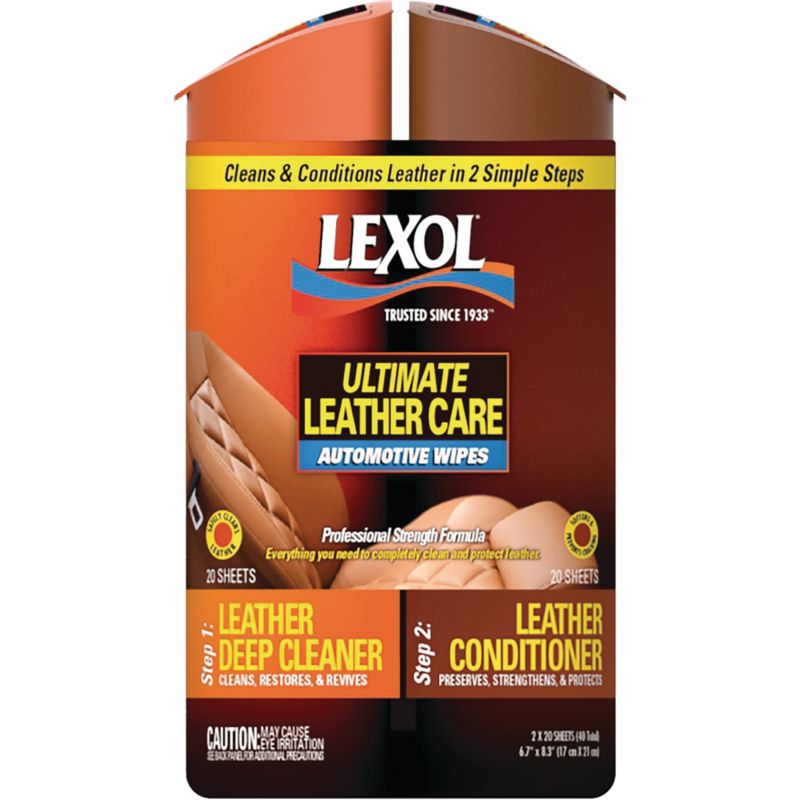 LEXOL Ultimate Clean &amp; Condition Leather Care Wipes