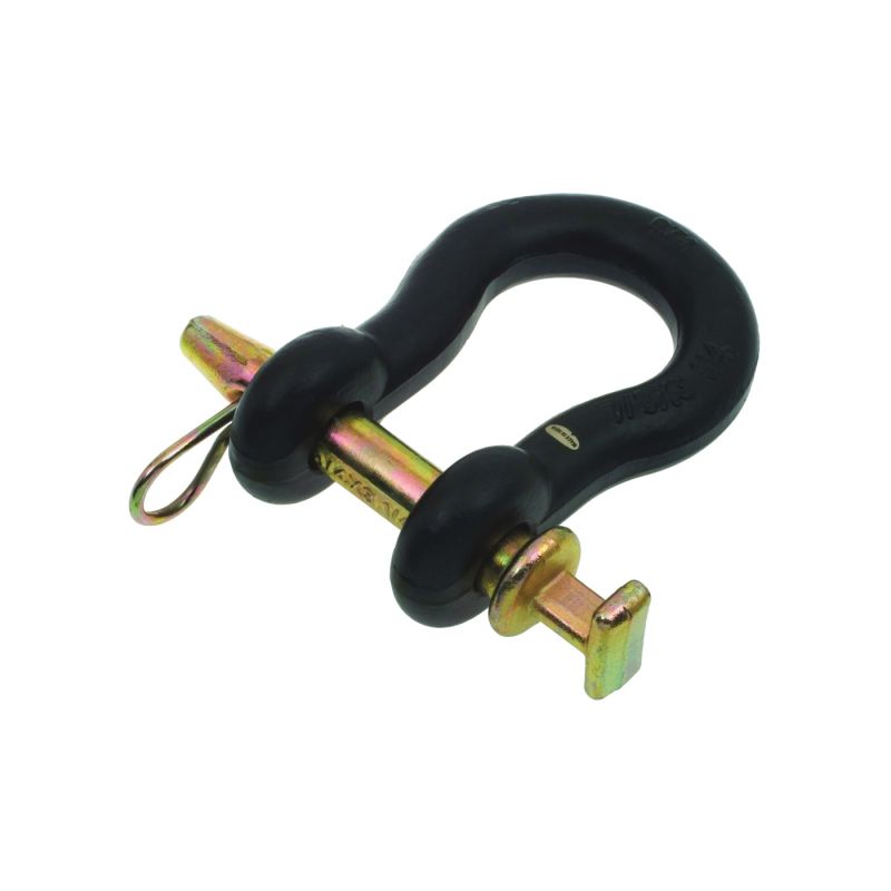SpeeCo S49010600 Straight Clevis, 16000 lb Working Load, 4-1/4 in L Usable, Steel, Powder-Coated Black