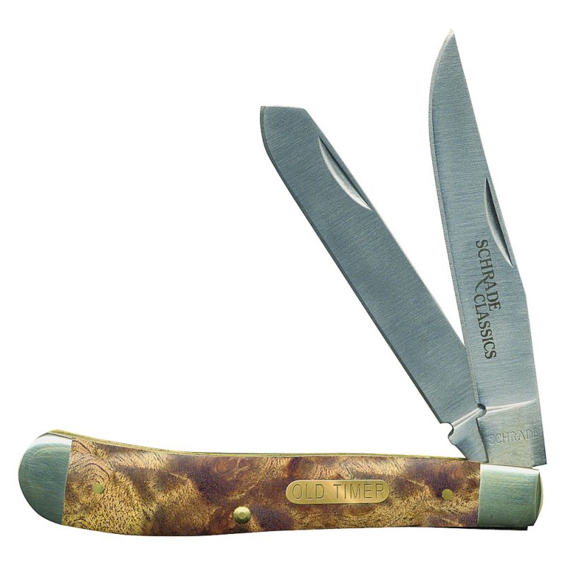 OLD TIMER 94OTW Folding Pocket Knife, 3 in L Blade, 7Cr17 High Carbon Stainless Steel Blade, 2-Blade 3 In
