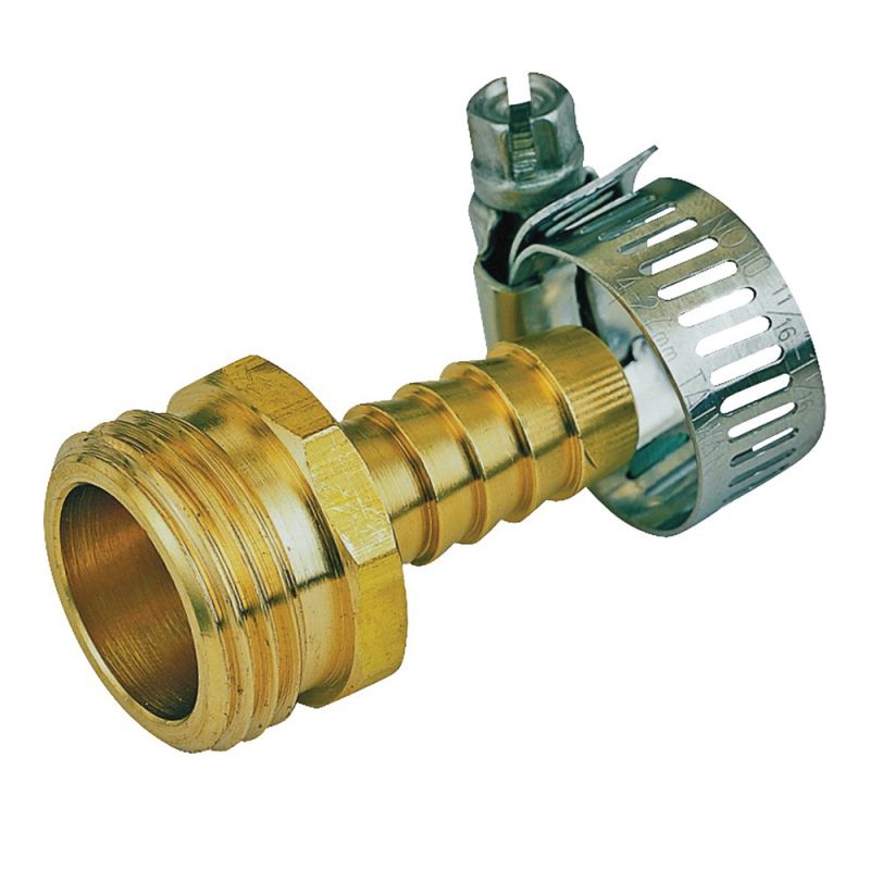 Landscapers Select GB934M3L Hose Coupling, 1/2 in, Male, Brass, Brass Brass