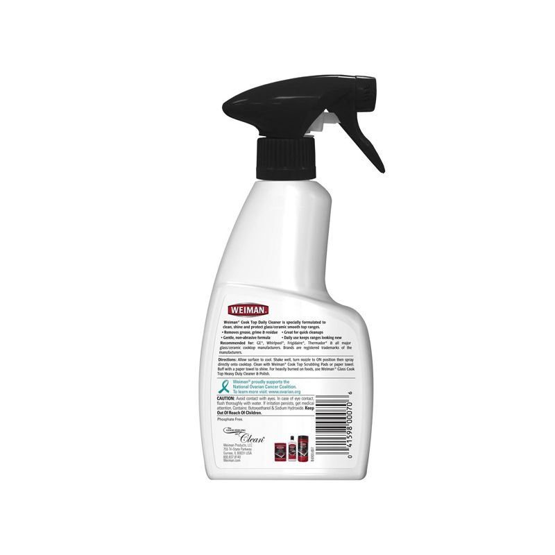 Weiman Ceramic and Glass Cooktop Cleaner - Heavy Duty Cleaner and